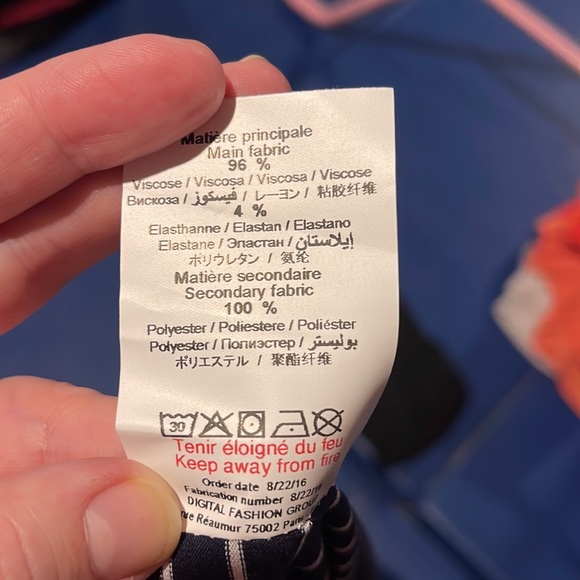 Navy and white striped nursing dress - Picture 5 of 5